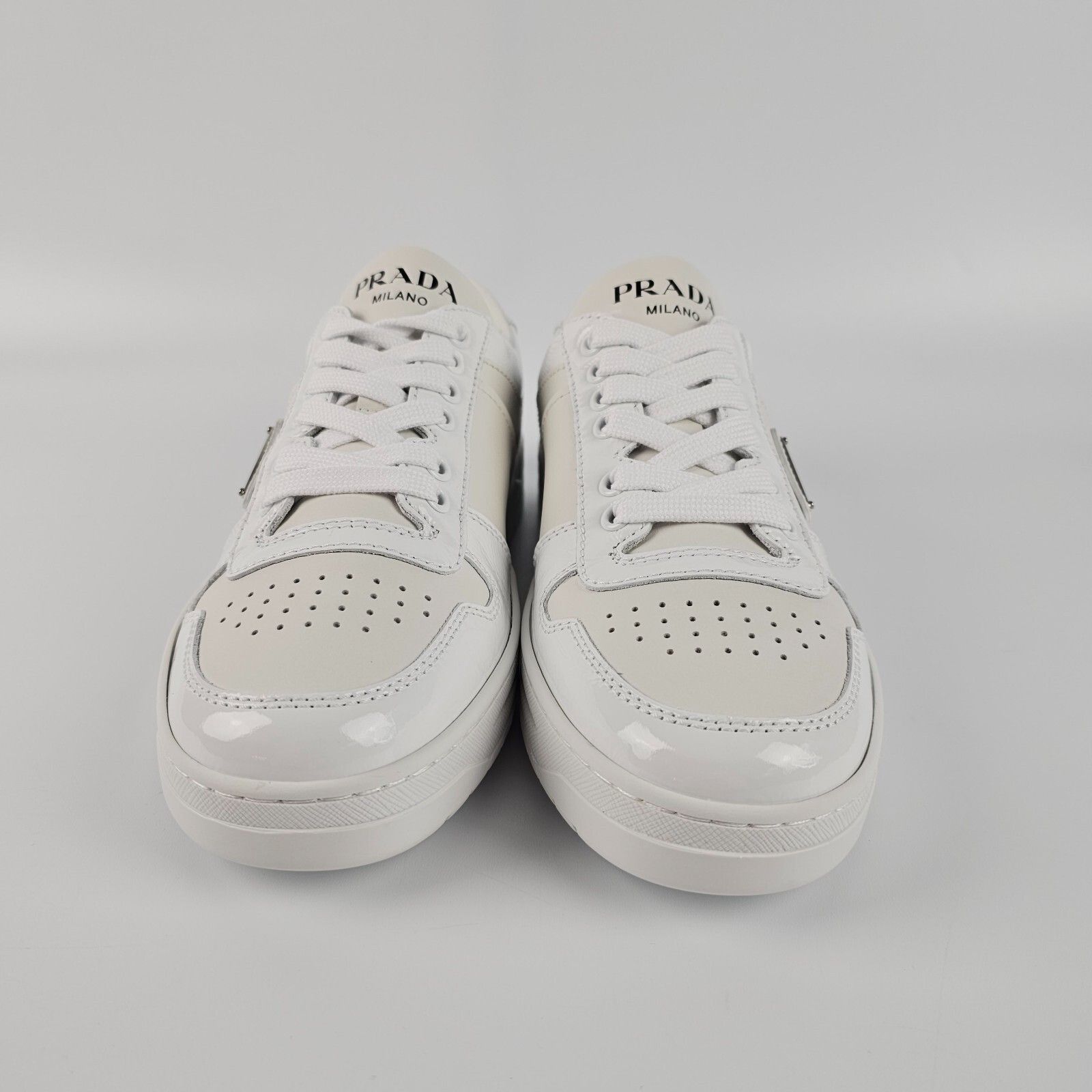 Prada PRADA Downtown $1120 White Leather Sneakers Authentic New Size US 6.5 / IT 36.5 - 5 Thumbnail