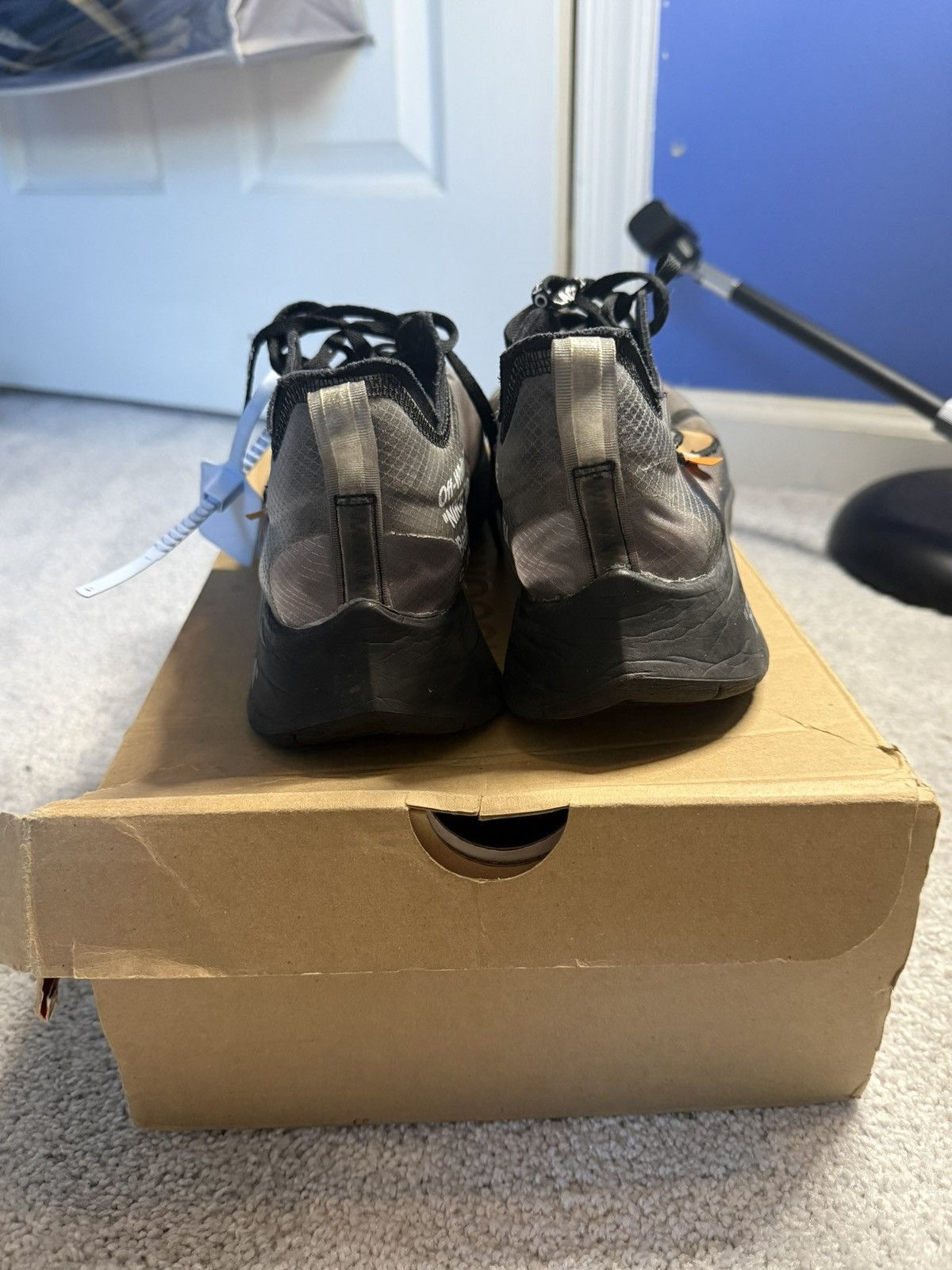 Nike × Off-White OFF-WHITE x Zoom Fly SP Black 2018 Size US 10.5 / EU 43-44 - 4 Thumbnail