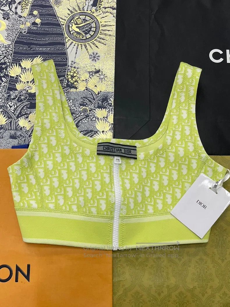 Dior Dior Green Old Flower Letter Vest Size S / US 4 / IT 40 - 1 Thumbnail