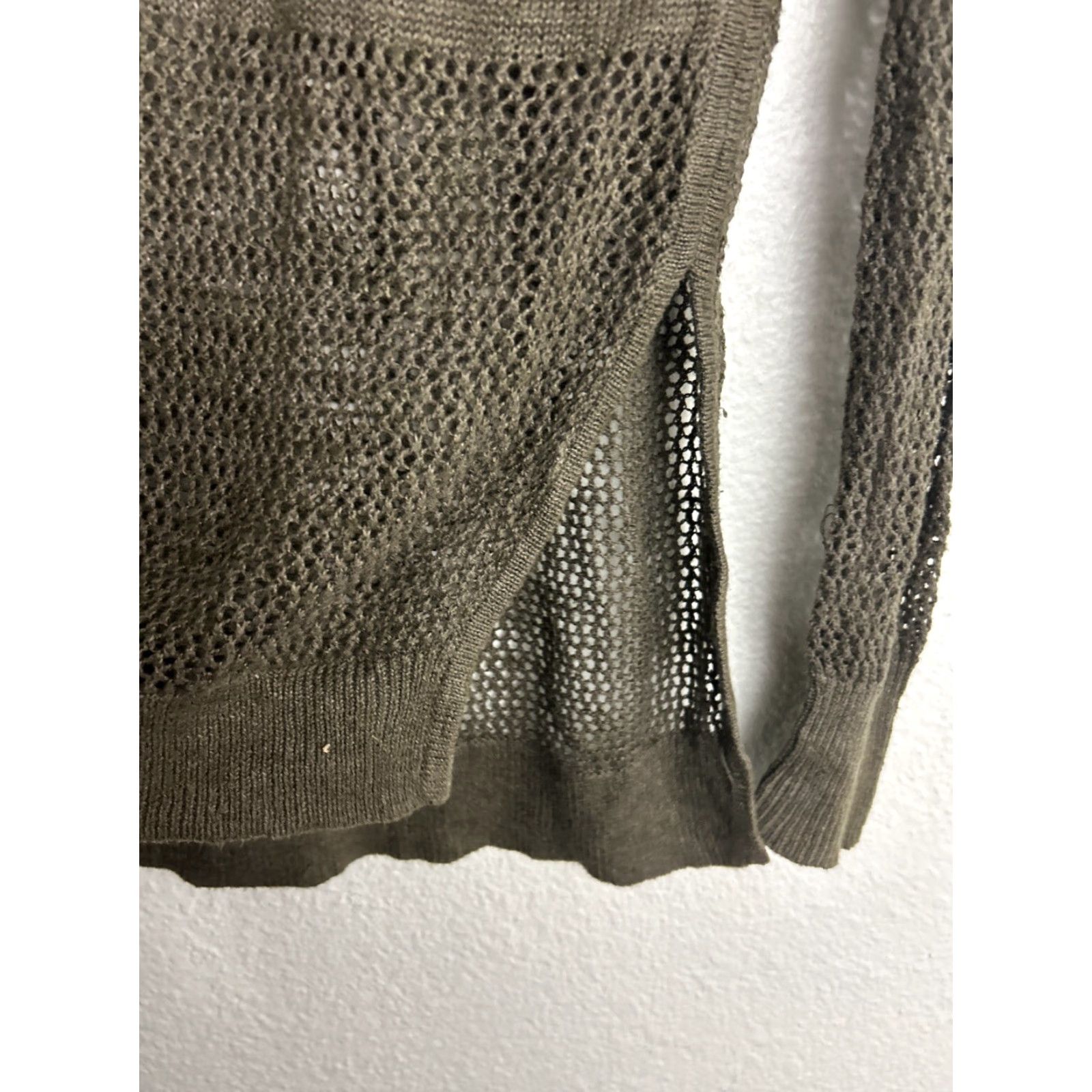 Banana Republic Banana Republic Women's Small Green Loose Knit Striped Sweater Size S / US 4 / IT 40 - 7 Thumbnail