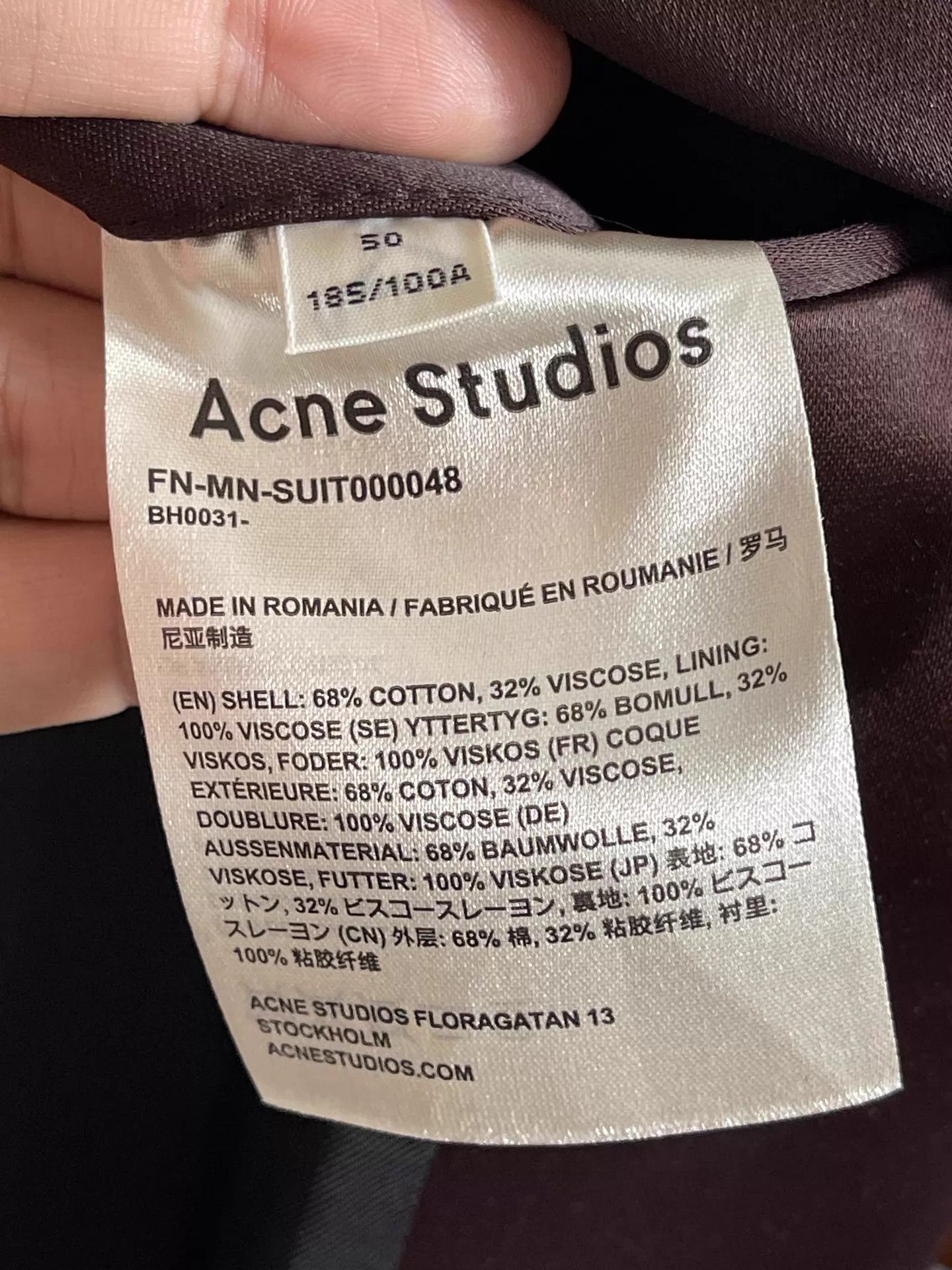 Acne Studios Acne Studios Cleanfit Suit Size 50 Size 50R - 8 Thumbnail