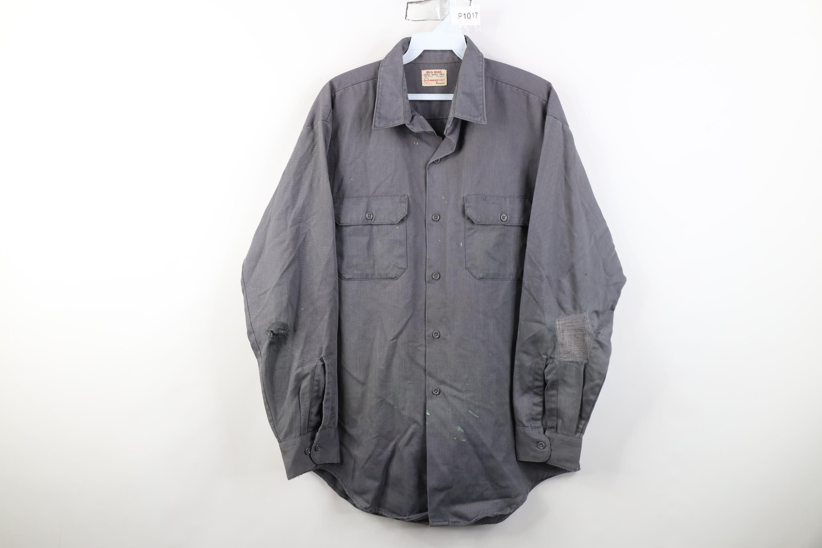 Vintage Vintage 50s Penneys Big Mac Barrel Twill Button Shirt USA Size US M / EU 48-50 / 2 - 1 Thumbnail