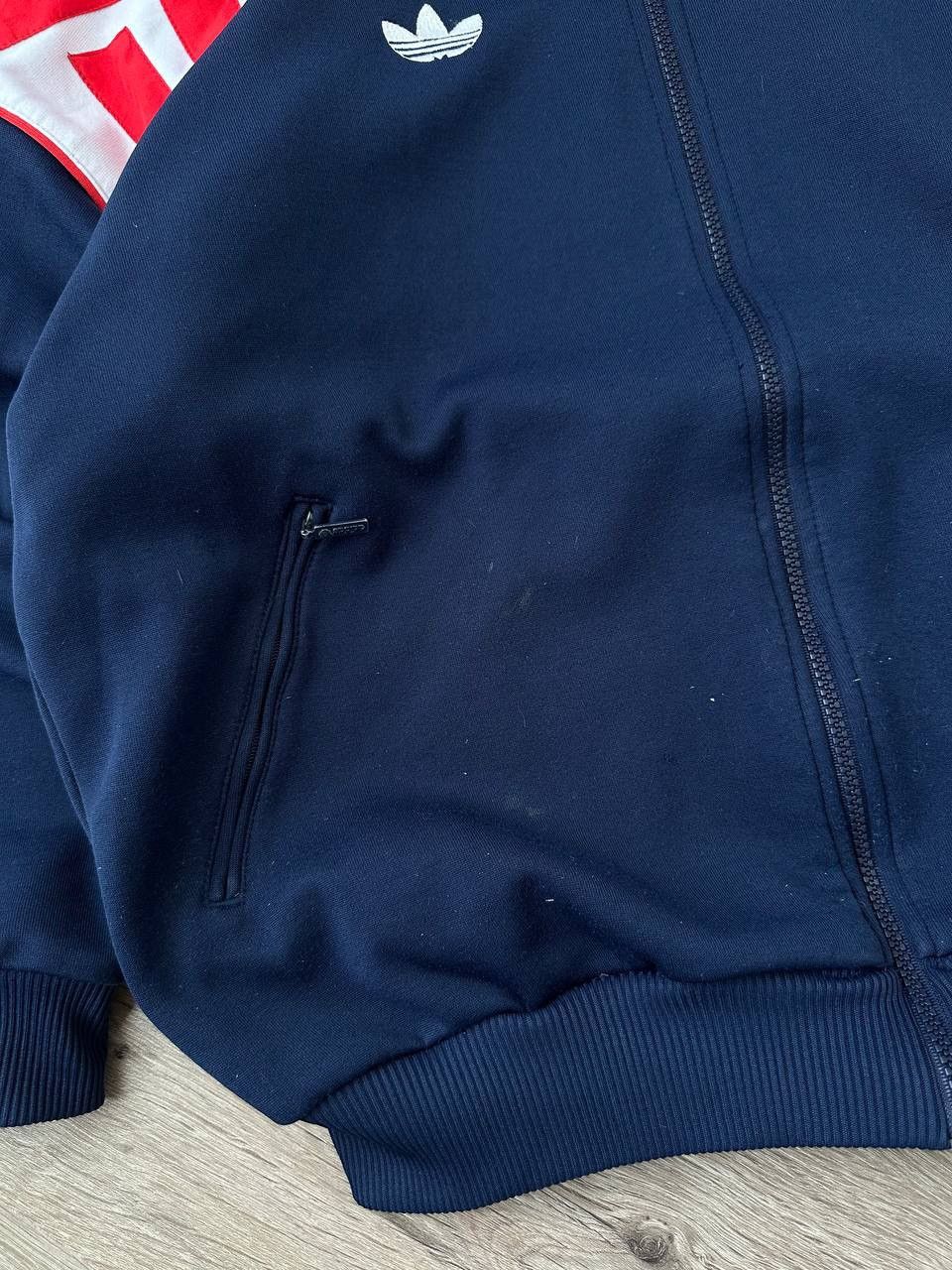 Adidas Vintage Adidas Sportswear Blue Distressed Full Zip Hoodie Size US S / EU 44-46 / 1 - 8 Thumbnail