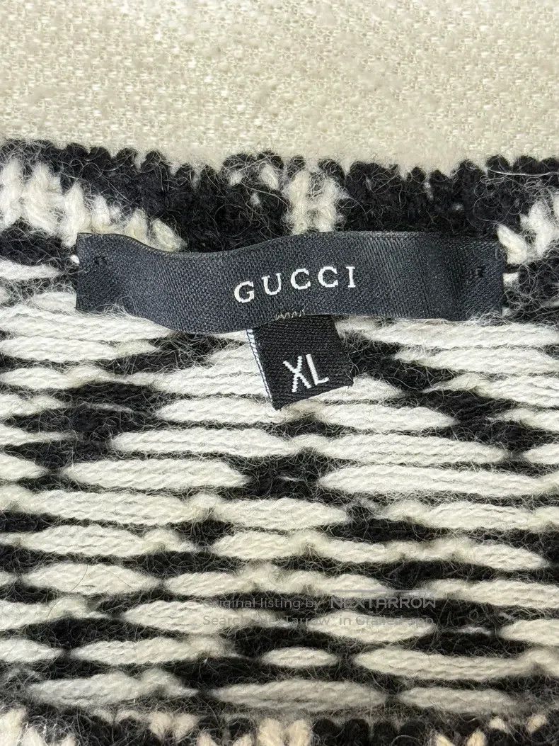 Gucci Gucci Black and white striped knitwear Size US XL / EU 56 / 4 - 5 Thumbnail
