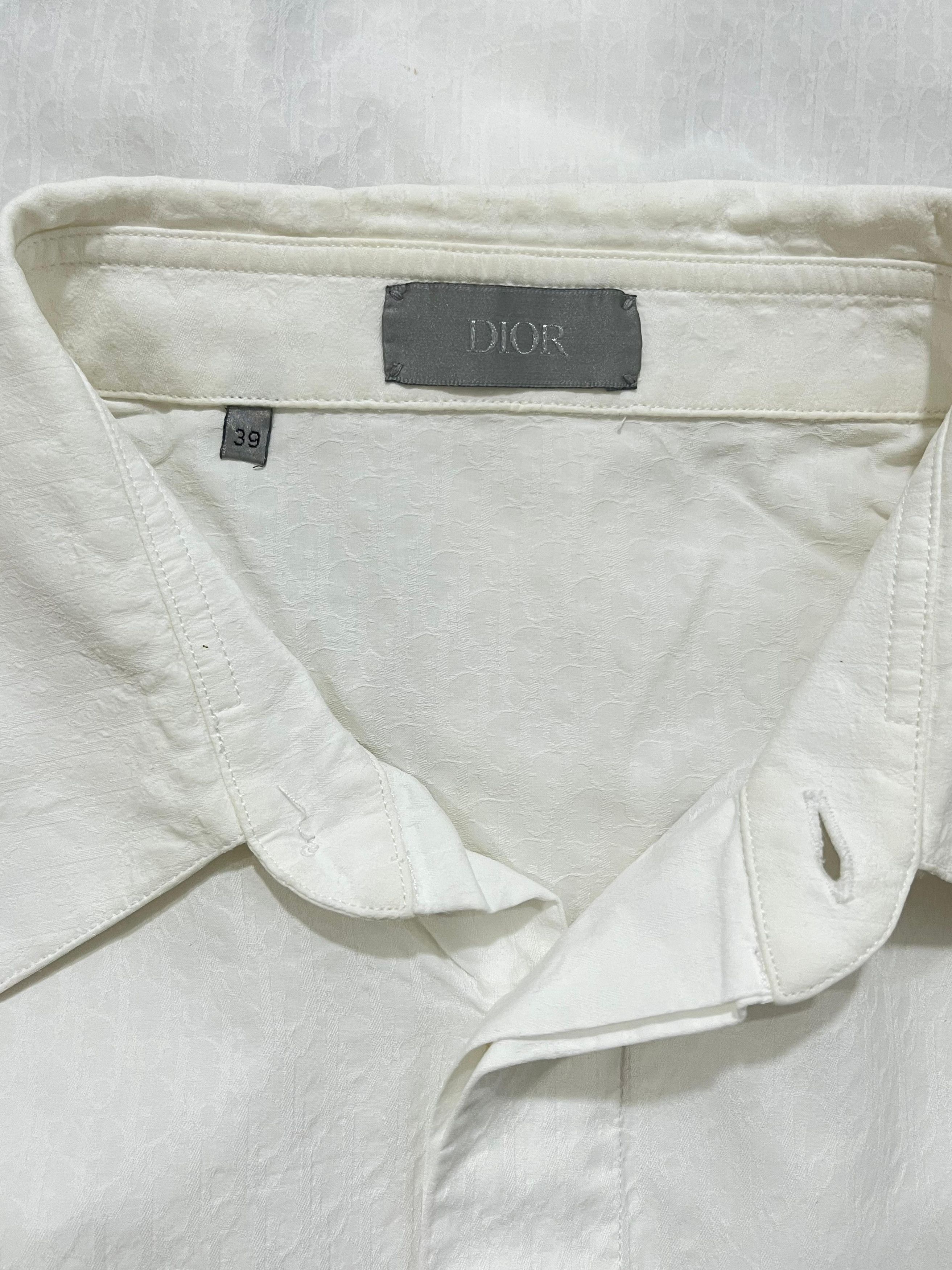 Dior Dior Homme Monogram Button Ups White Shirt Size US S / EU 44-46 / 1 - 9 Thumbnail