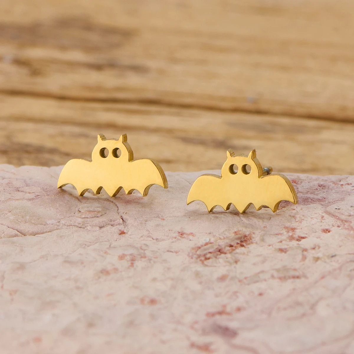 Jewelry Mini Bat Stud Earrings Charm Earring Gift Size ONE SIZE - 3 Thumbnail