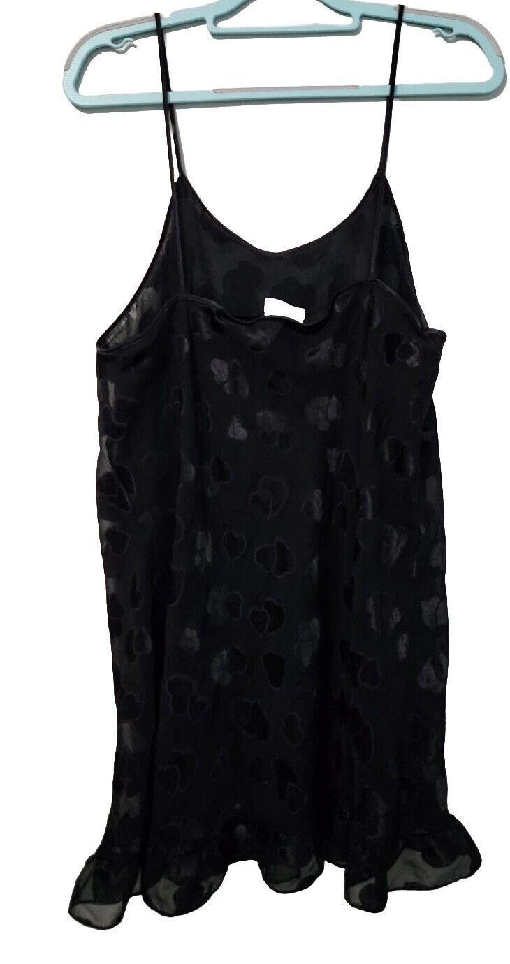 Designer Cinema Etoile Lingerie Dress Black XL hearts Sheer Y2k Trash Size ONE SIZE - 3 Thumbnail