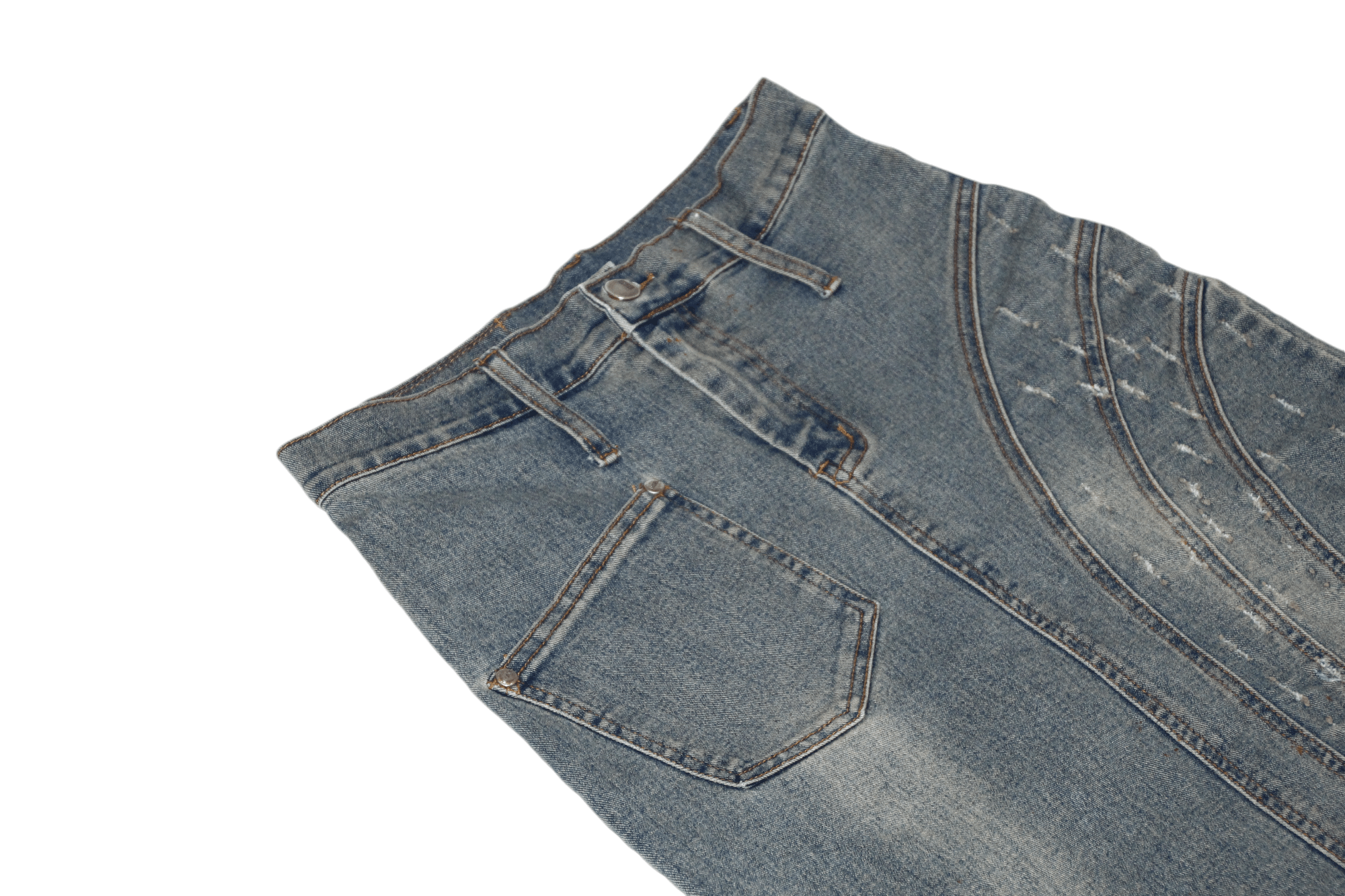 Beauty Beast 70's 80's Beauty Angel Paris Rips Distressed Faded Denim Size 26" / US 2 / IT 38 - 6 Thumbnail