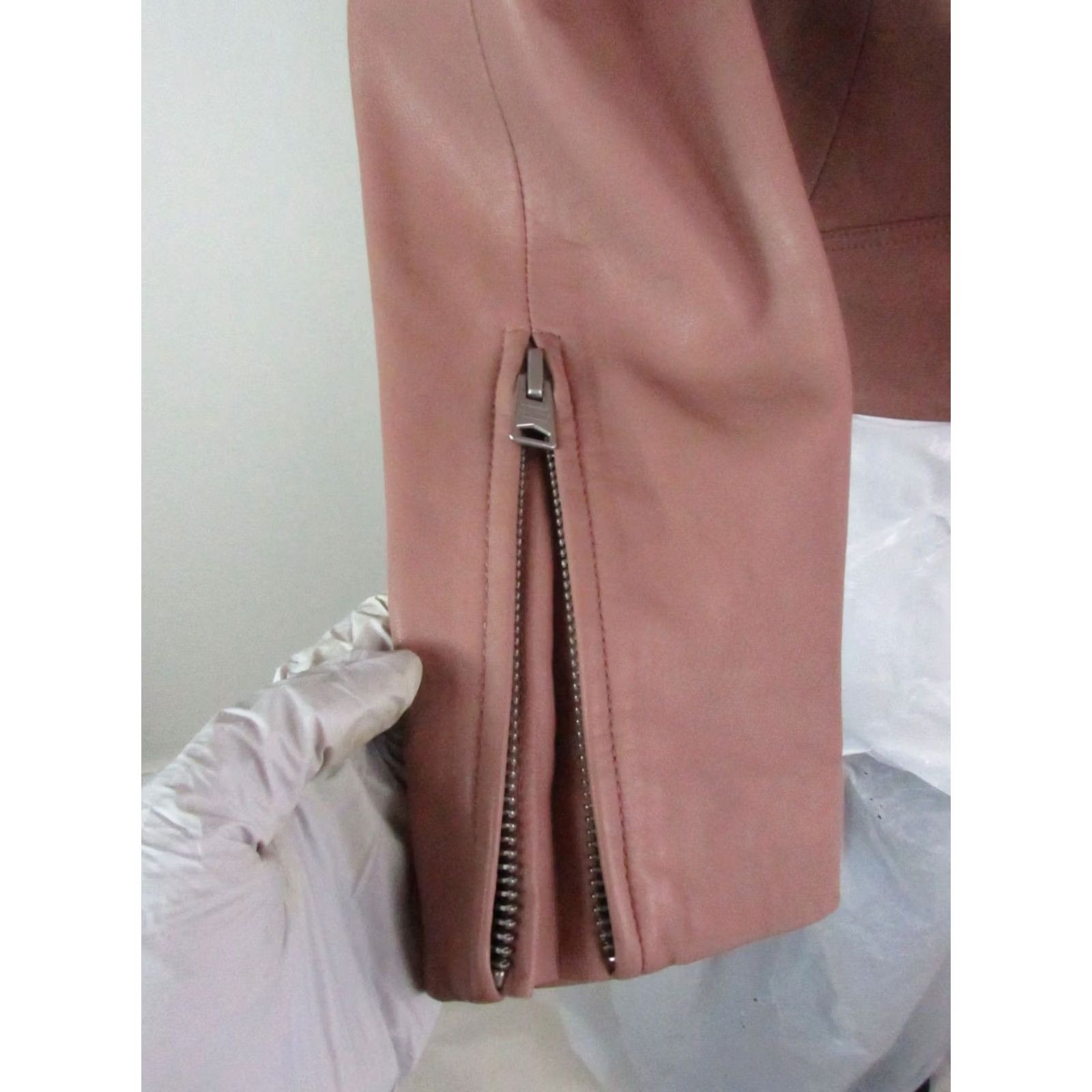 Allsaints AllSaints Dalby Lamb Leather Moto Biker Jacket Size US 10 Blush Pink Size L / US 10 / IT 46 - 7 Thumbnail