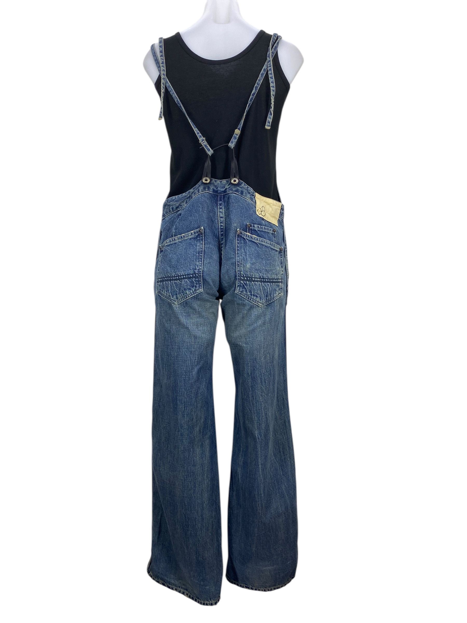Vintage Johnbull Carpenter Bib Overalls Hickory Stripes Size US 31 - 2 Thumbnail