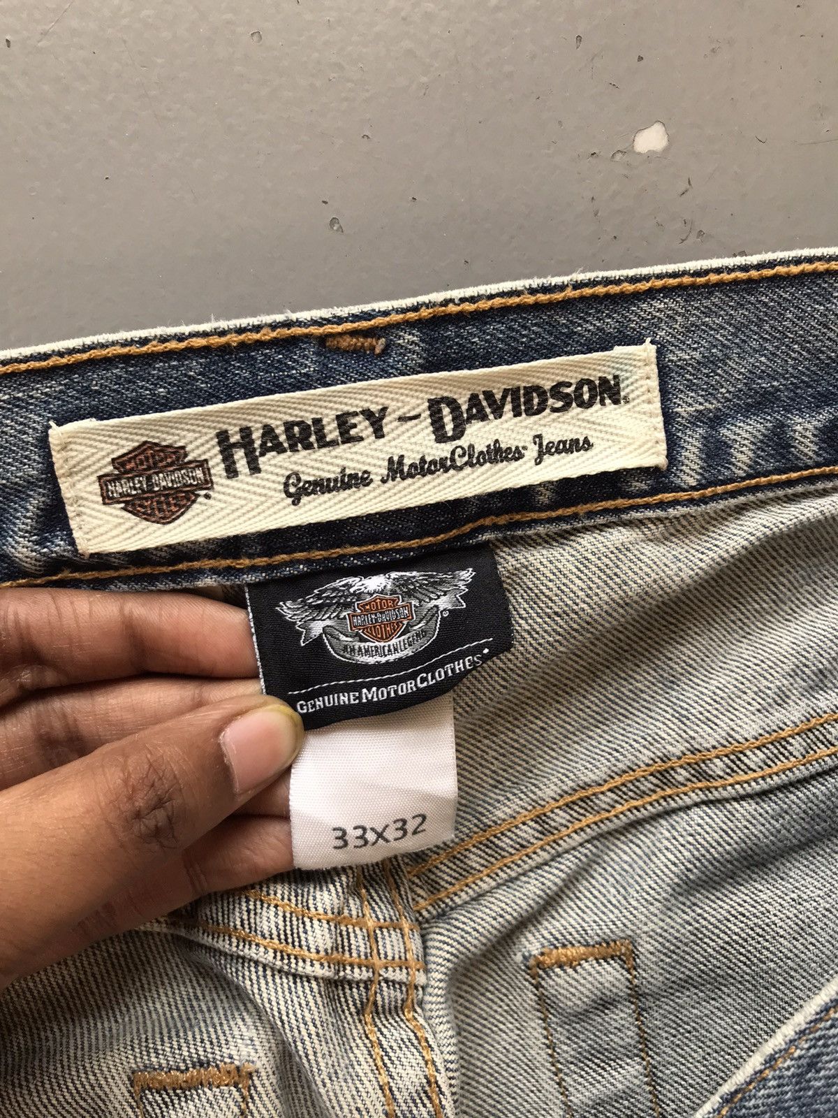 Harley Davidson × Vintage Vintage Harley Davidson straight denim Size US 33 - 6 Thumbnail