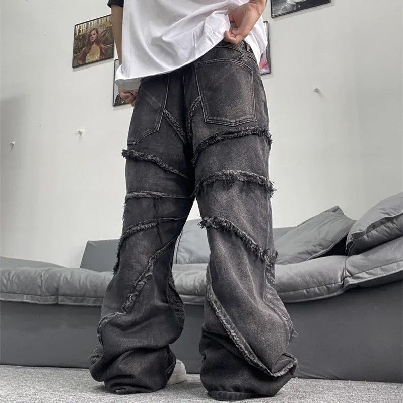 Japanese Brand Baggy Stacked Jeans Pants Size US 33 - 2 Thumbnail