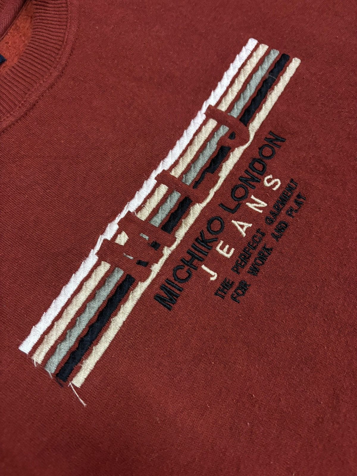 Japanese Brand × Michiko Koshino × Michiko Koshino London Vintage MLJ Michiko London Jeans Embroidered Sweatshirt Size US L / EU 52-54 / 3 - 6 Thumbnail