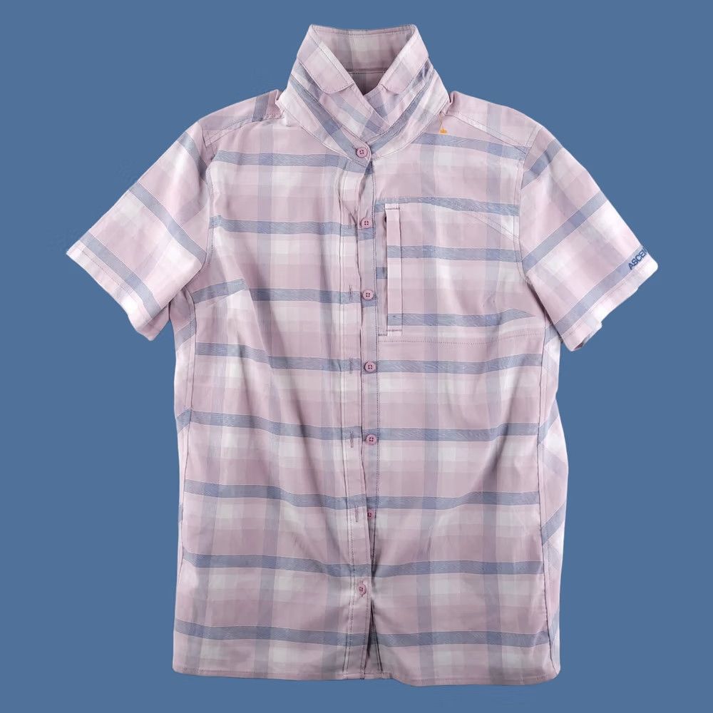 ASCENO Ascend Shirt Womens Small Pink Button-Up Short Sleeve Performance Pink Womens S Size S / US 4 / IT 40 - 1 Thumbnail