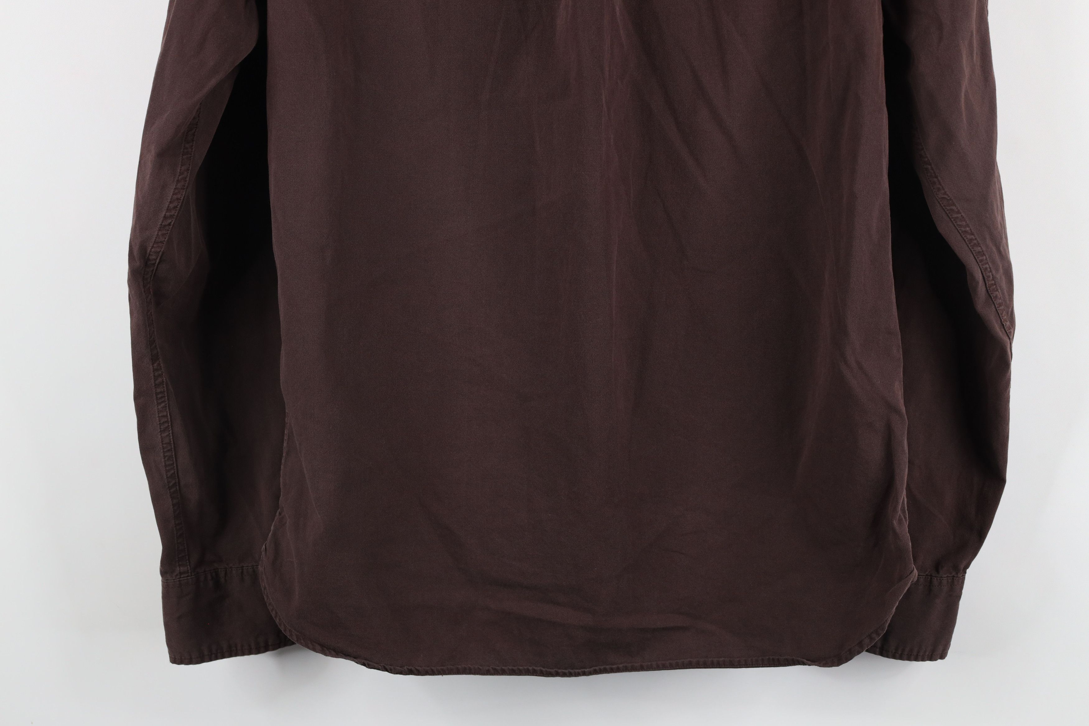 Allsaints × Vintage AllSaints Fit Distressed Collared Button Down Shirt Brown Size US M / EU 48-50 / 2 - 13 Thumbnail