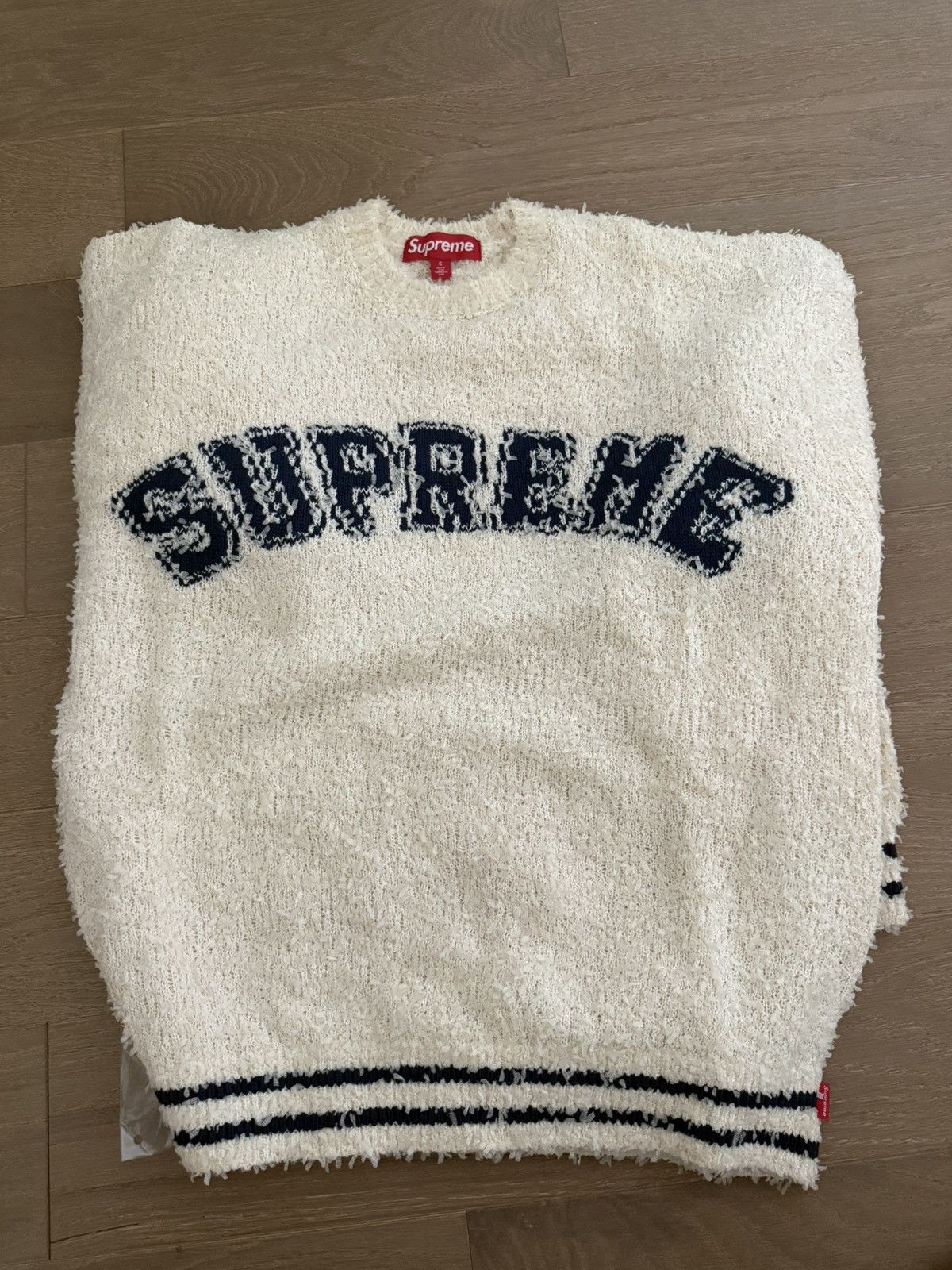 Supreme Supreme Textured Varsity Arc Sweater Stone Size US S / EU 44-46 / 1 - 5 Thumbnail