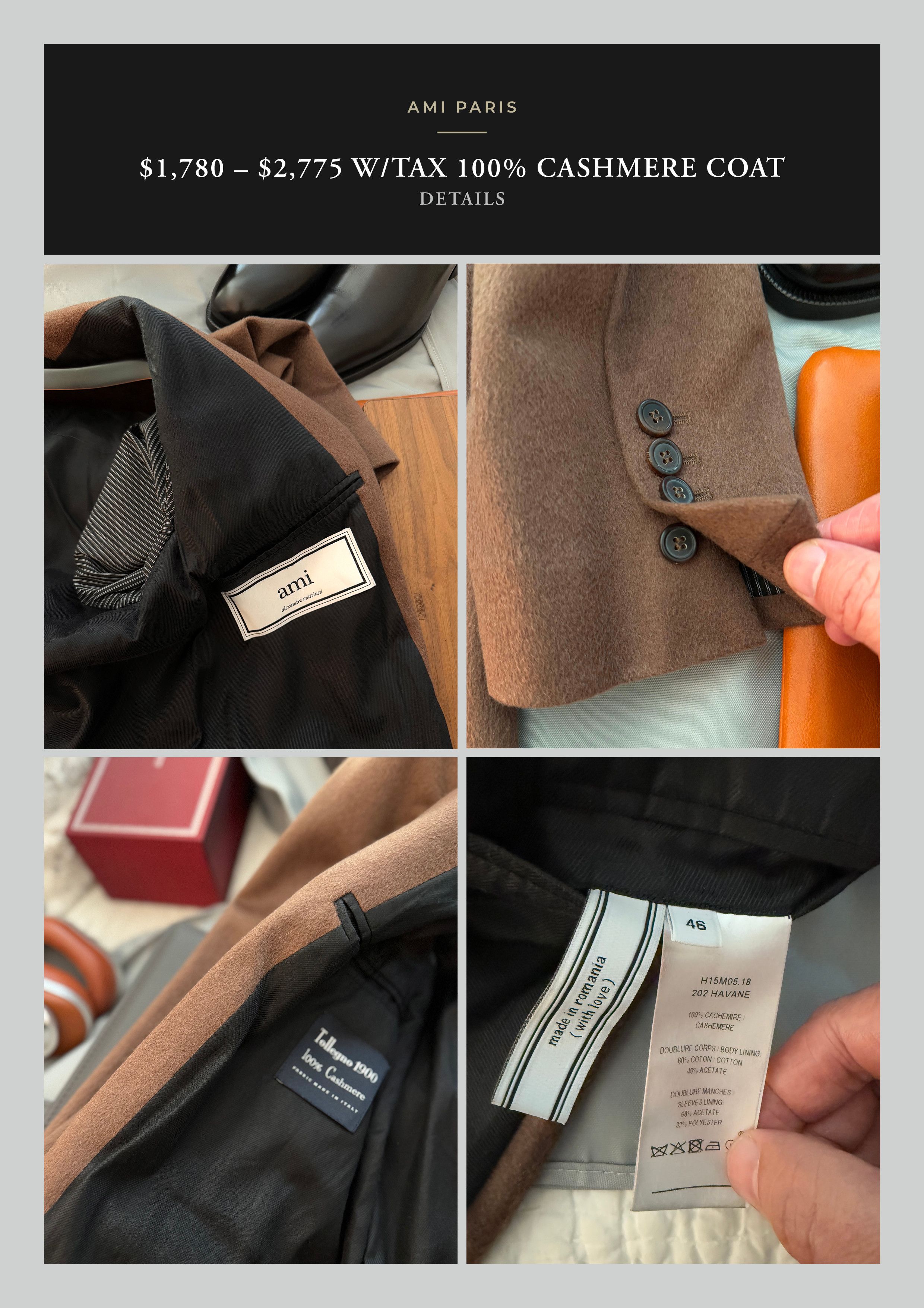 AMI Coveted $2K AMI Cashmere, Chris Evans Knives Out inspired Size US S / EU 44-46 / 1 - 14 Thumbnail