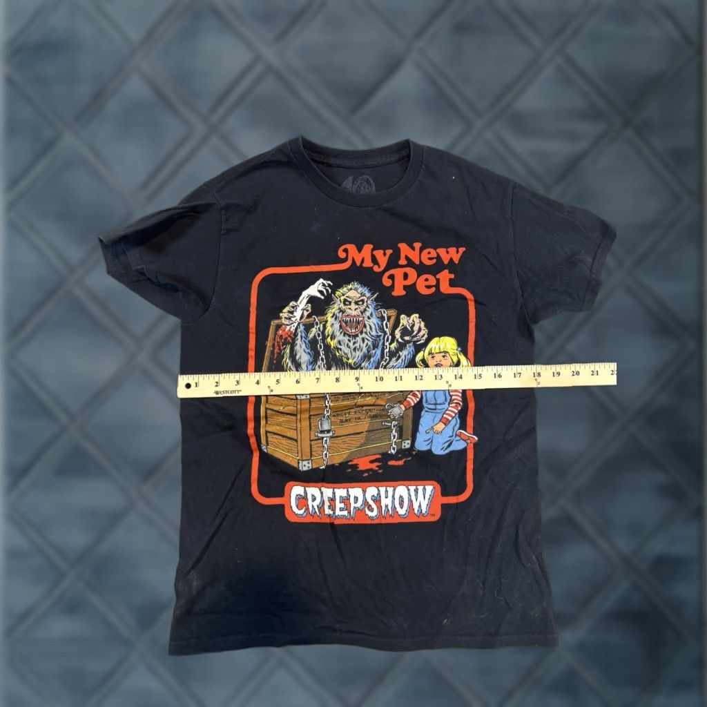 RHODE Steven Rhodes "My New Pet Creepshow" Graphic T-Shirt Short Sleeve Size S Mens Black Cotton Logo Shirt Size US S / EU 44-46 / 1 - 1 Thumbnail