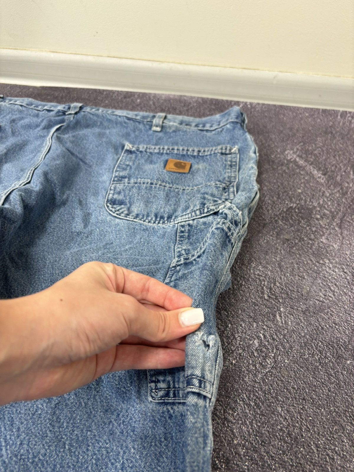 Carhartt Vintage Carhartt Loose Original Fit Blue Baggy Denim Jeans Size US 42 / EU 58 - 8 Thumbnail