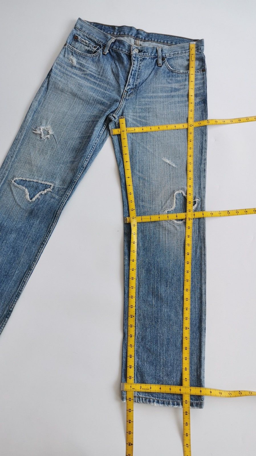 Levi's Vintage Levis Loos Fit Distressed Repair Jeans Size US 34 / EU 50 - 9 Thumbnail