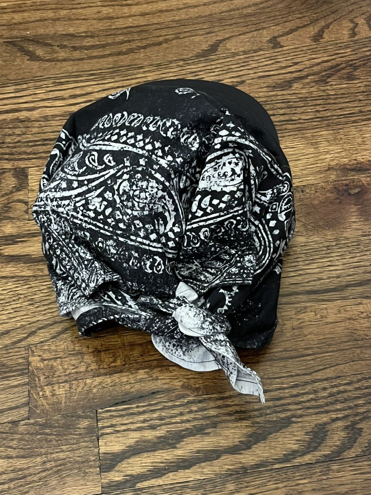 Japanese Brand × Vintage Bandana Hat - black Size ONE SIZE - 4 Thumbnail