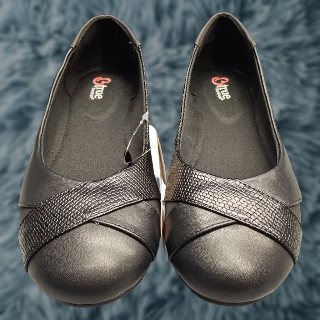 Vintage Baretraps Kaylee Ballet Flats Womens Size 8.5M Black Comfort Slip On Shoes Size US 9 / IT 39 - 1 Thumbnail