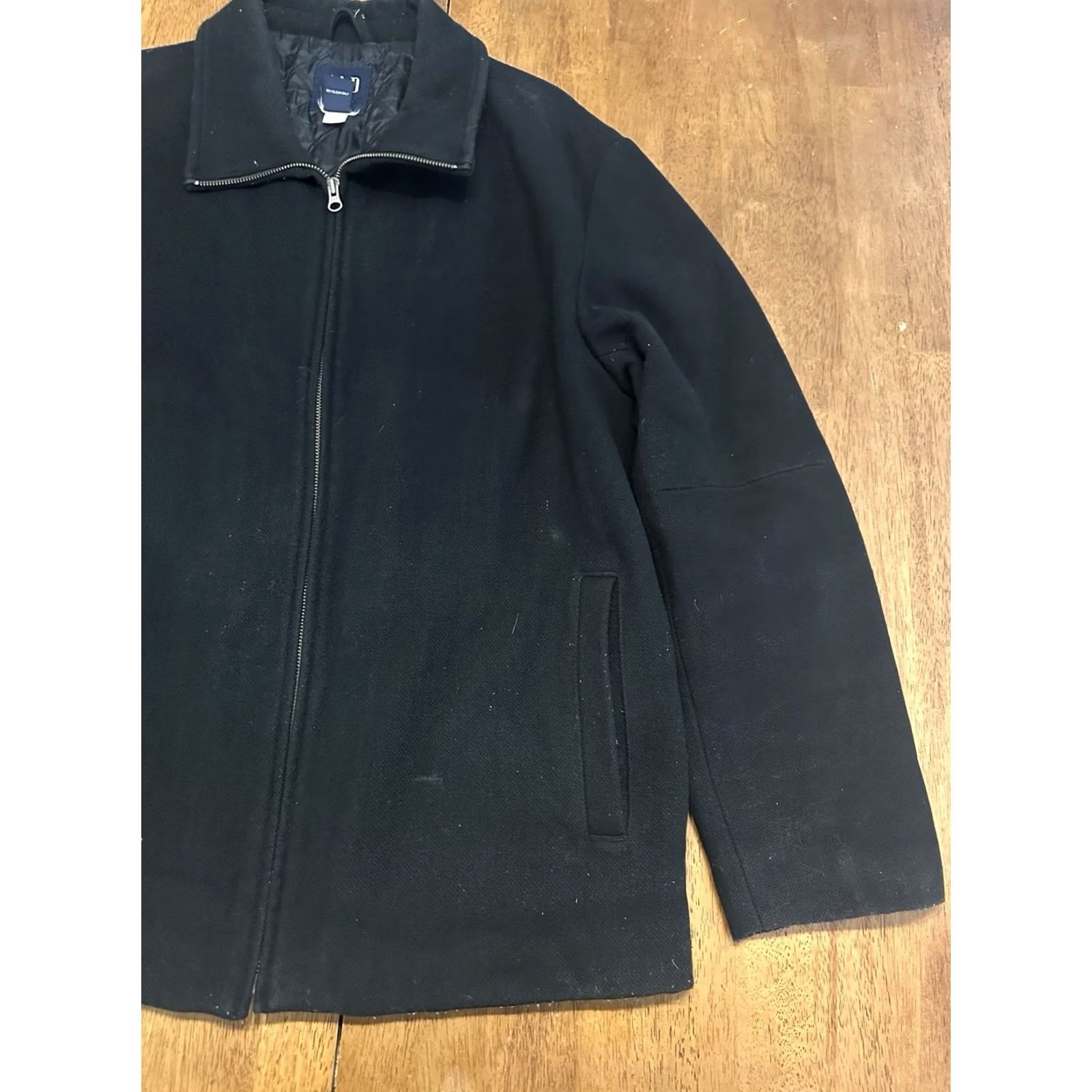 Gap VINTAGE Gap Wool Insulated Bomber Jacket Large Black Size US L / EU 52-54 / 3 - 2 Thumbnail