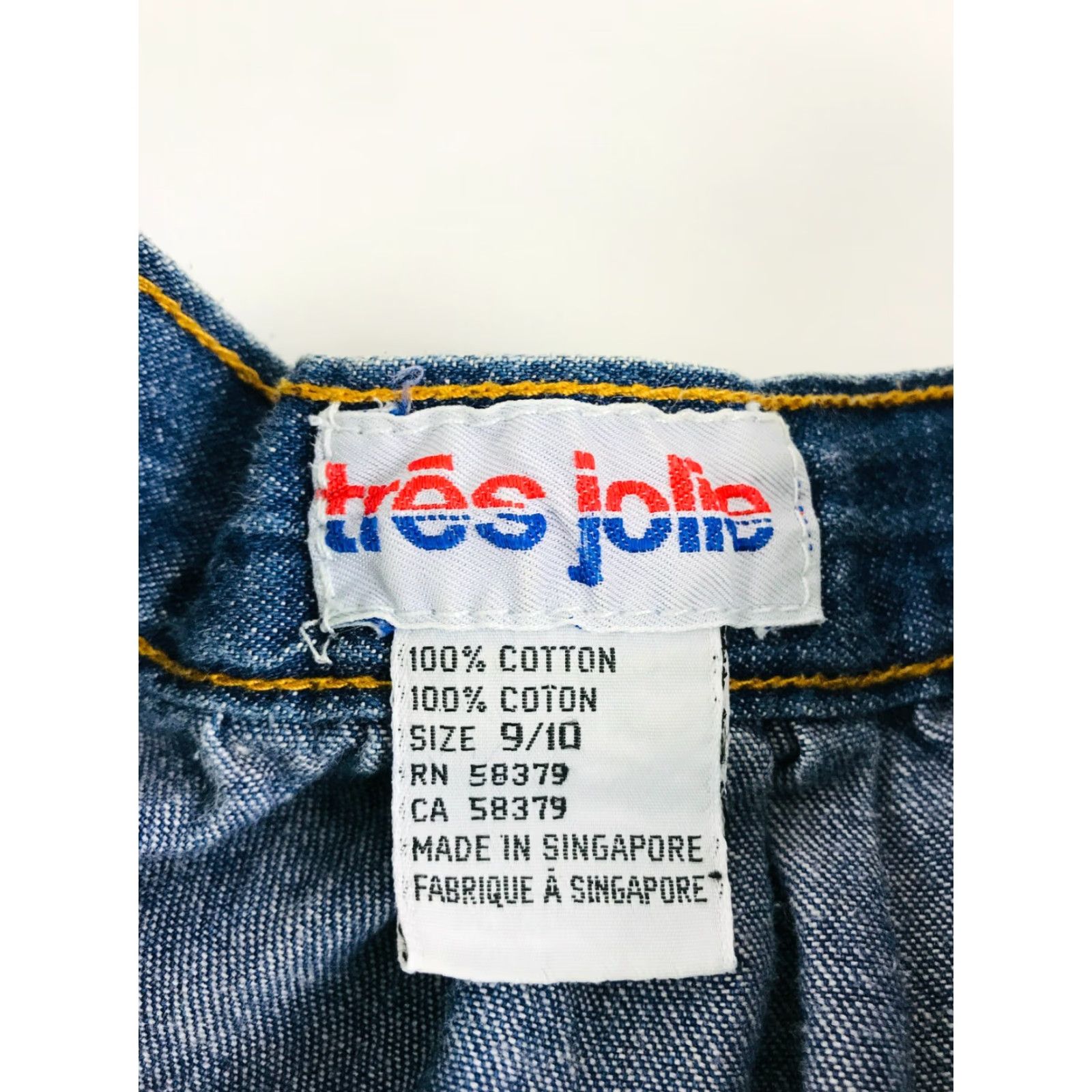 Vintage Tres Jolie Skirt Women's Size 9/10 Blue Denim Midi Swing Boho Buttoned Zip Side Size 30" / US 8 / IT 44 - 6 Thumbnail