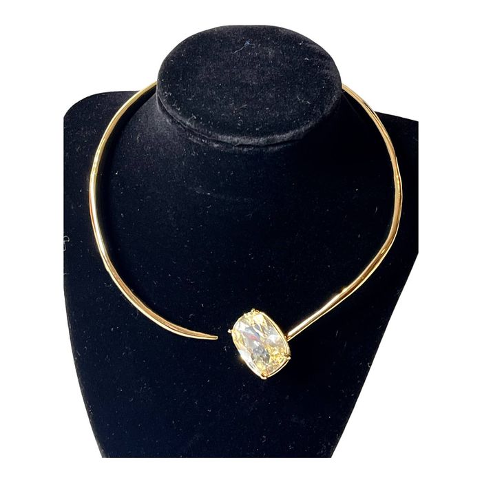 Alexis Bittar Alexis Bittar Spiked Collar CZ Stone CHOKER NECKLACE Gold ...