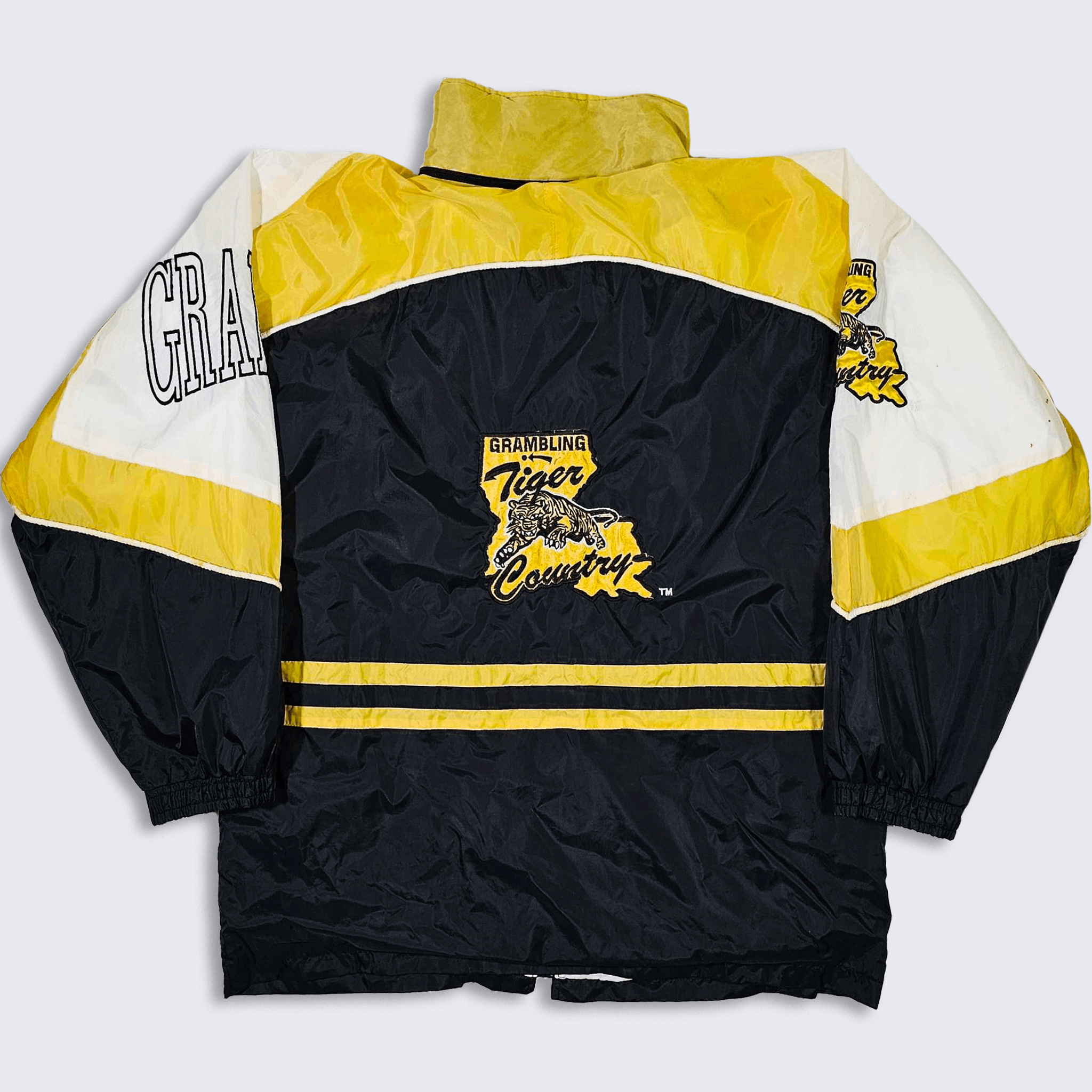 image of Grambling State Tigers Vintage 90's Hbcu Louisiana Jacket in Black Yellow White, Men's (Size XL)