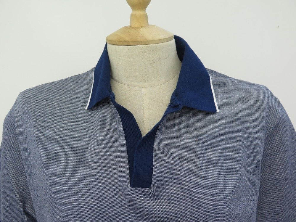 Loro Piana o1w1db10724 Polo Shirt in Light Blue Size US XL / EU 56 / 4 - 2 Thumbnail