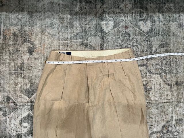 Polo Ralph Lauren Polo by Ralph Lauren Vintage Pleated Khaki Trousers Size US 35 - 3 Thumbnail