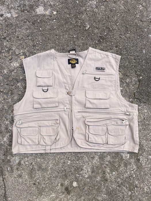Vintage 2000's White River Cargo Pocket Fishing Vest