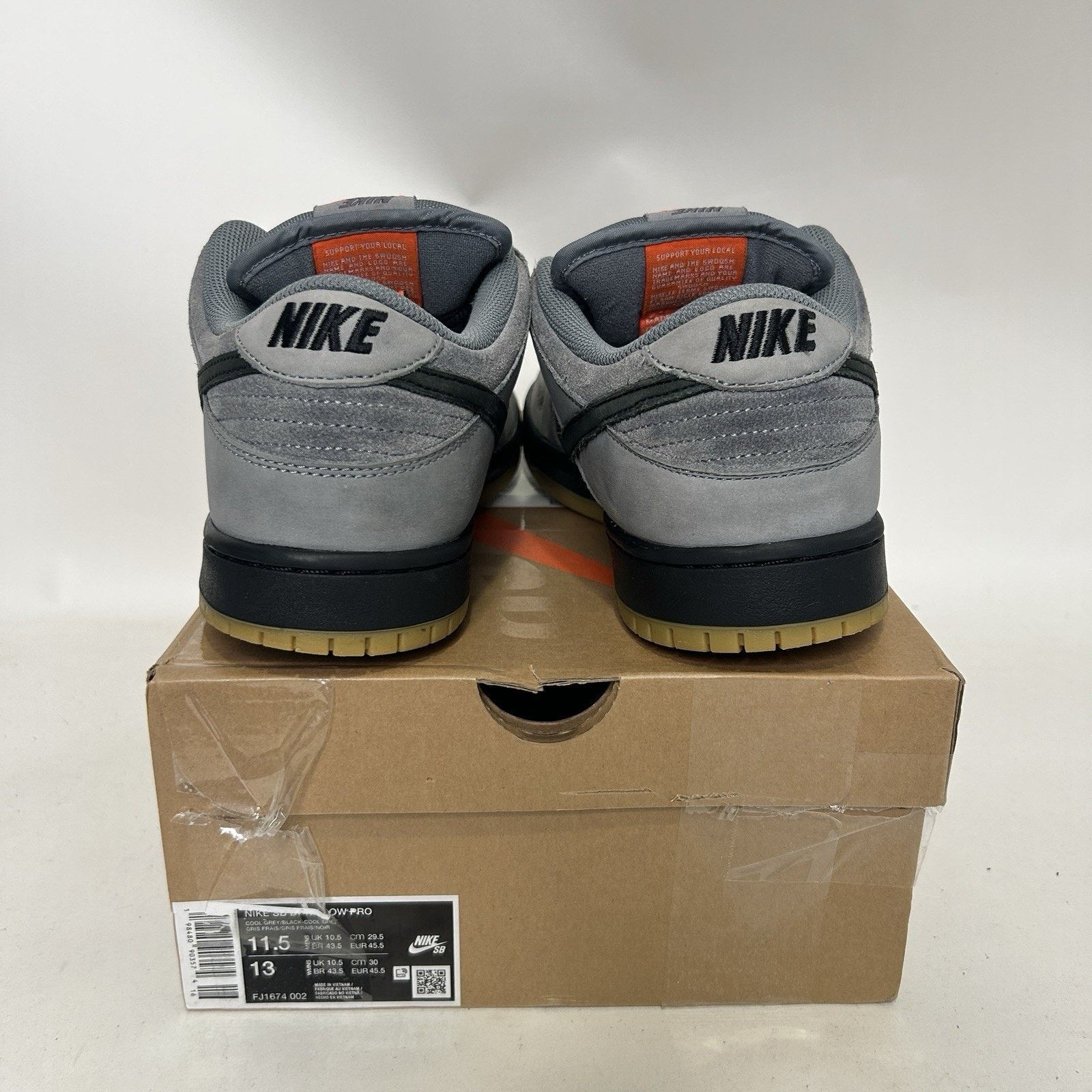 Nike Nike SB Dunk Low Retro ISO “Cool Grey Black” FJ1674-002 Size US 11.5 / EU 44-45 - 5 Thumbnail