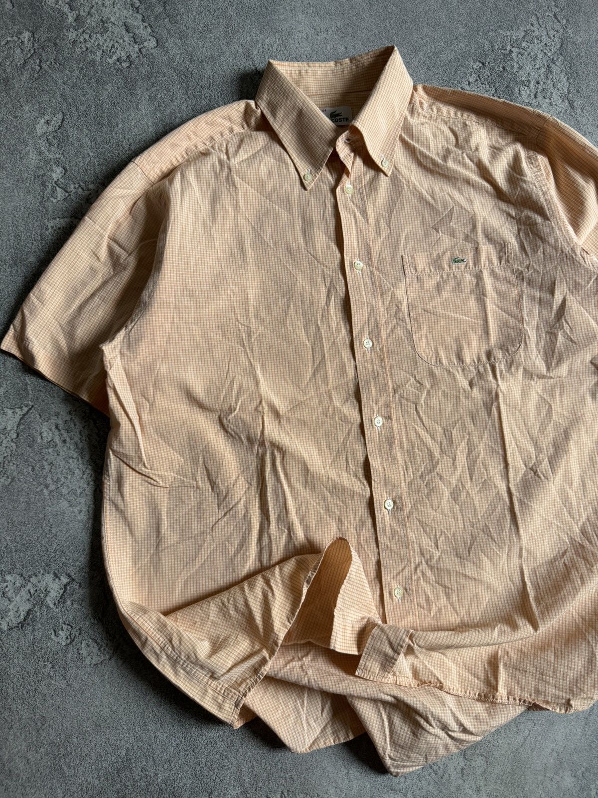 Lacoste Lacoste 44size Chekered button up shirt casual short sleeve Size US XL / EU 56 / 4 - 3 Thumbnail