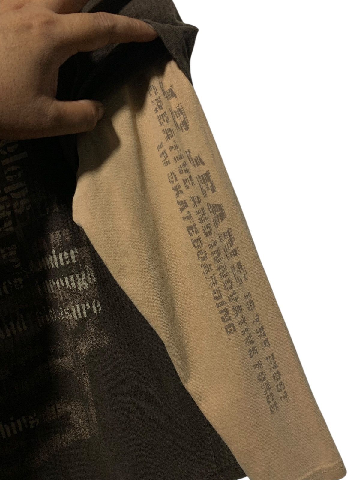 20471120 Y2k Jabez skateboarding poem double layer longsleeve tee Size US M / EU 48-50 / 2 - 5 Thumbnail