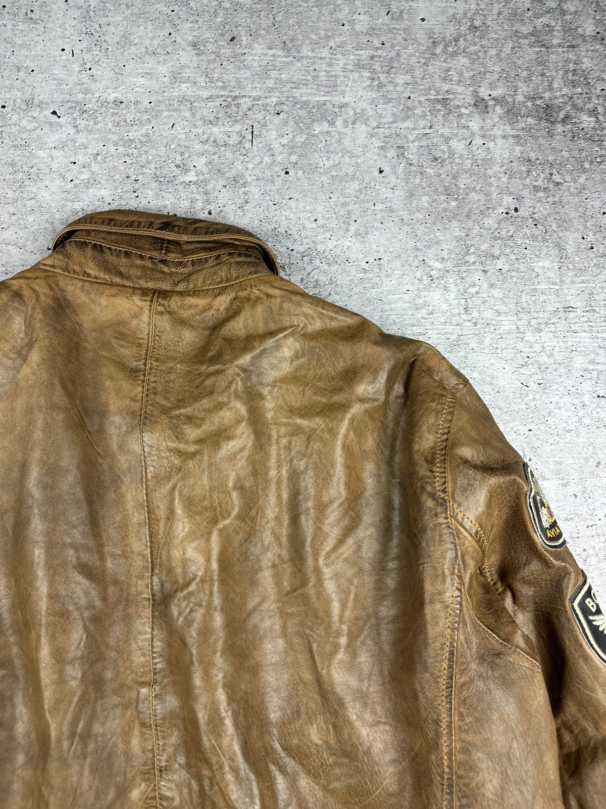 Vintage Vintage Aviatrix Fighter Group Leather Jacket Size US XL / EU 56 / 4 - 19 Thumbnail