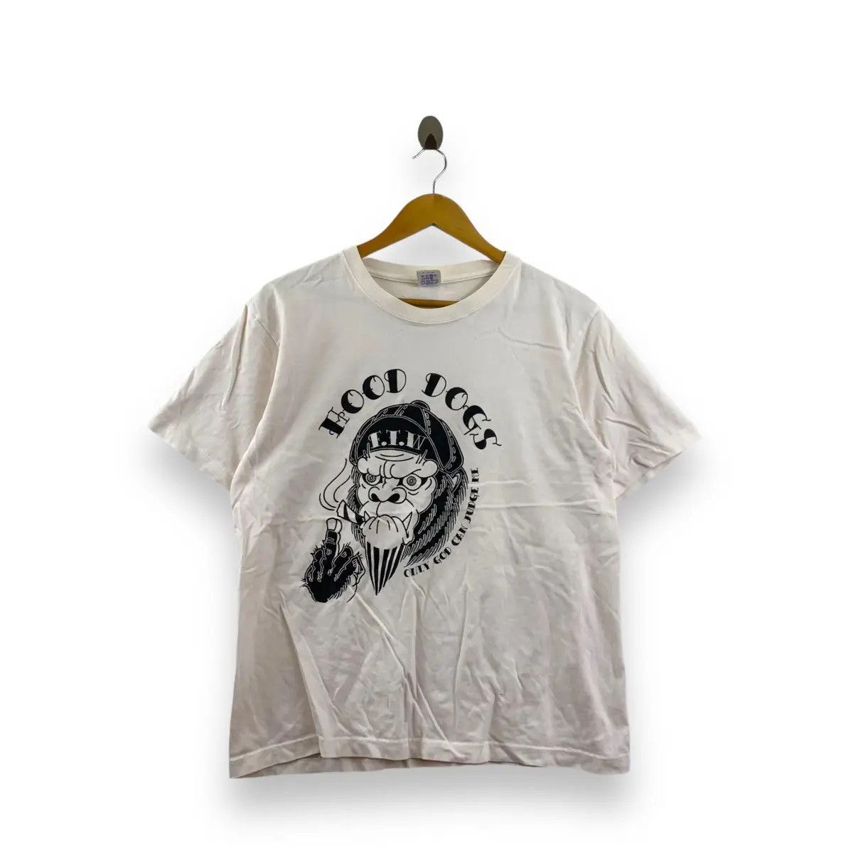 Vintage Vintage HOOD DOGS Hip Hop Rap Graffiti Tee Shirt Top Size US M / EU 48-50 / 2 - 1 Thumbnail
