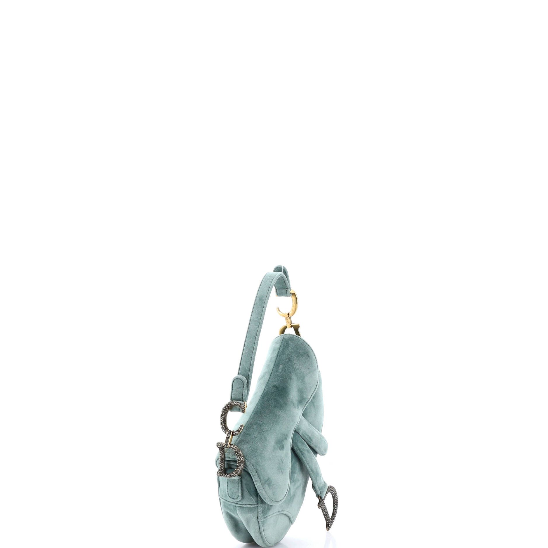 Dior Saddle Handbag Velvet with Crystals Mini Size ONE SIZE - 1 Thumbnail