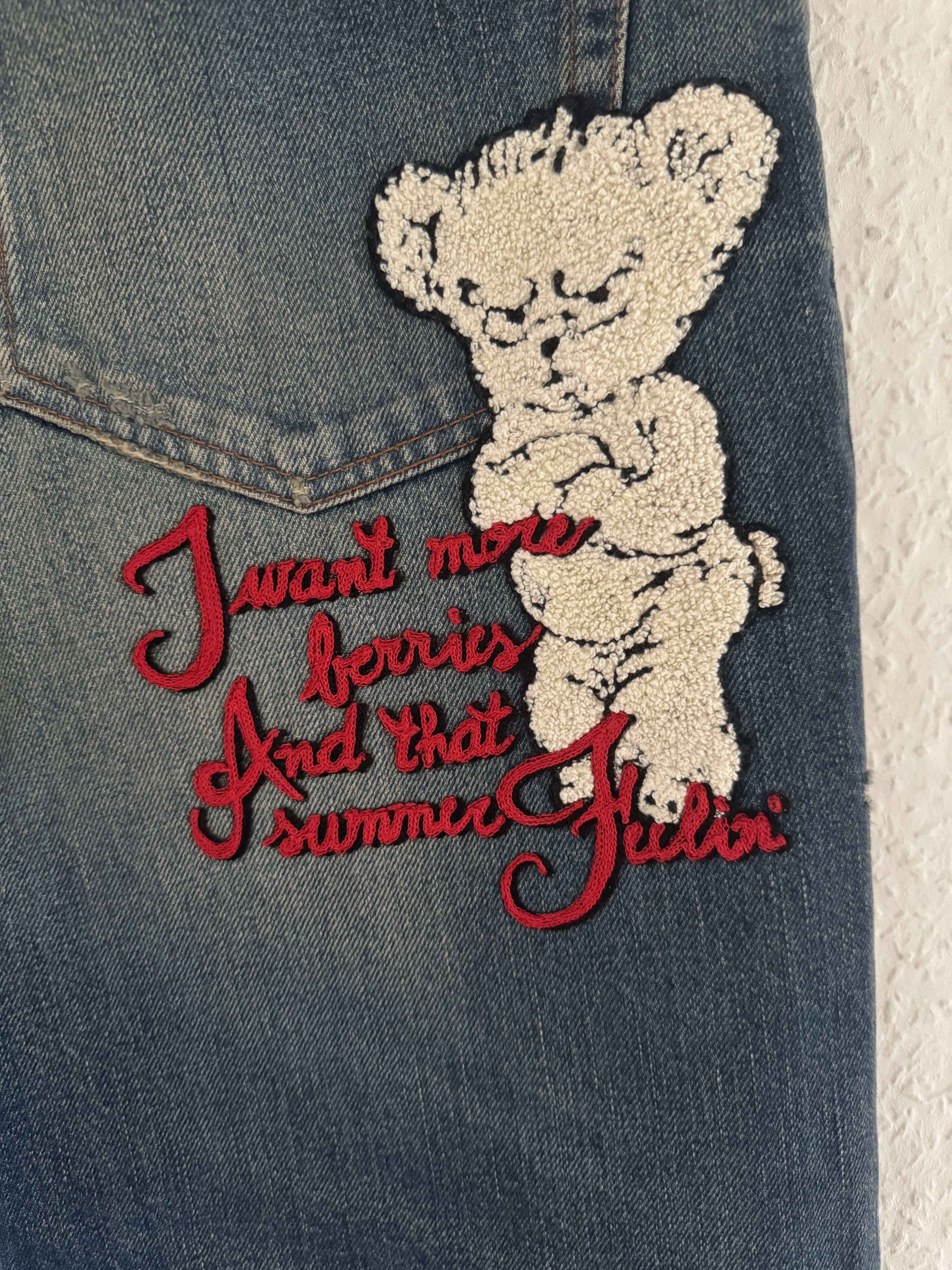 Gucci Harry Styles HA HA HA Destroyed Denim Jeans Size US 34 / EU 50 - 8 Thumbnail