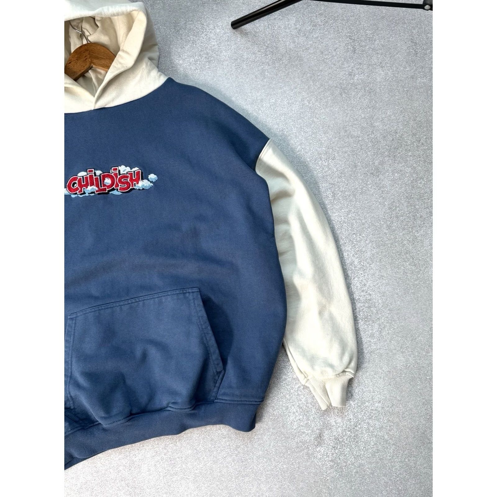 Vintage VINTAGE Childish Hoodie Blue Logo 90s Y2K Theme Park Large Mens M Crew Neck Graphic Print Nike? Size US M / EU 48-50 / 2 - 4 Thumbnail