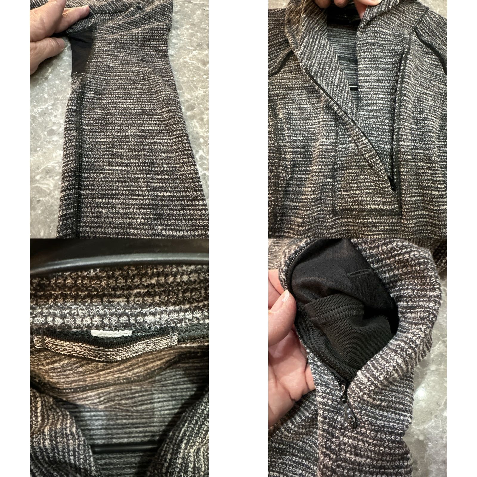 Lululemon Lululemon Think Fast Women’s 1/4 Zip Pullover Shirt Adult Size 4 Black Heathered Pocket Quilt Zip Pullover Women Think Fast Size S / US 4 / IT 40 - 9 Thumbnail