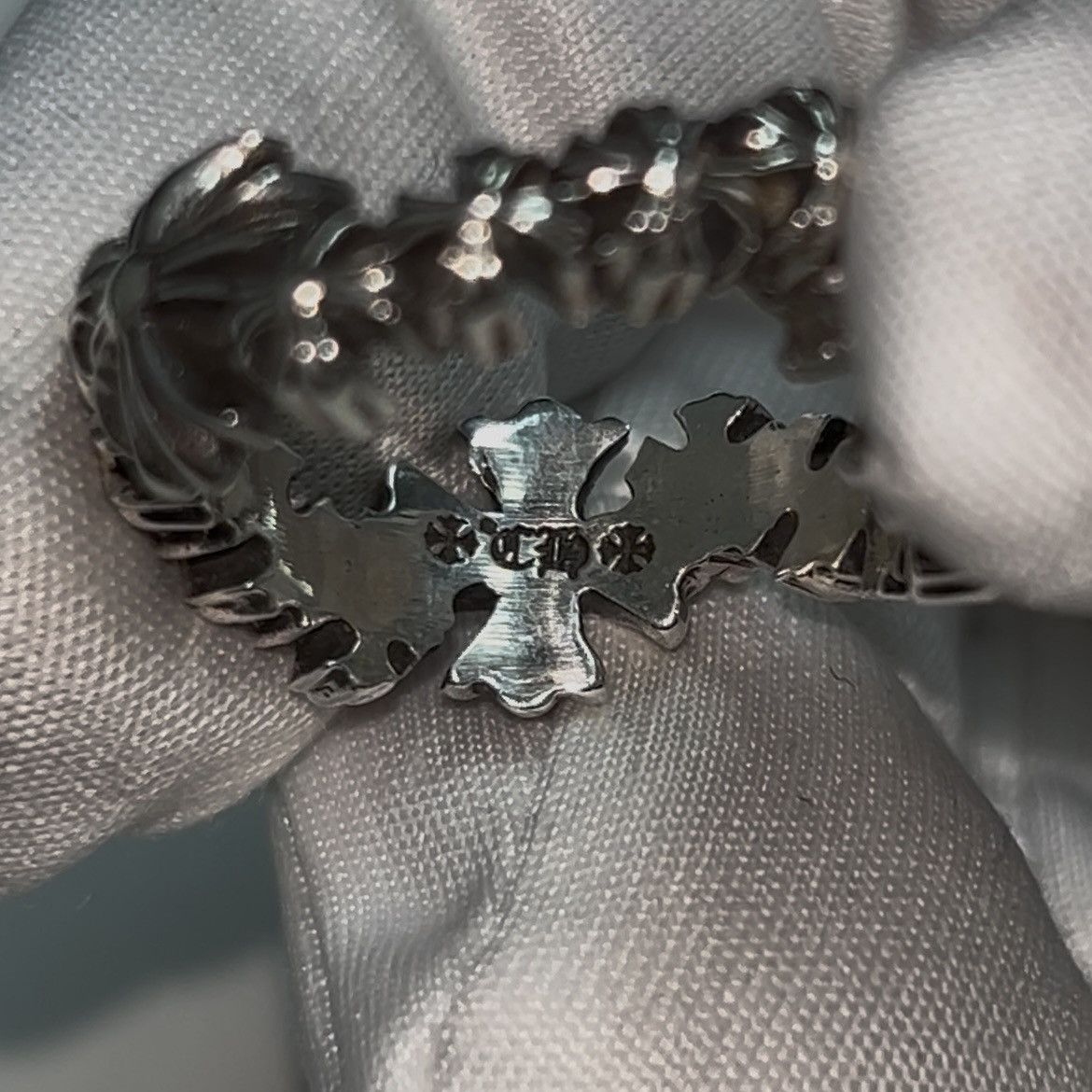 Chrome Hearts Chrome Hearts Silver Wave CH Crosses Ring Size ONE SIZE - 4 Thumbnail