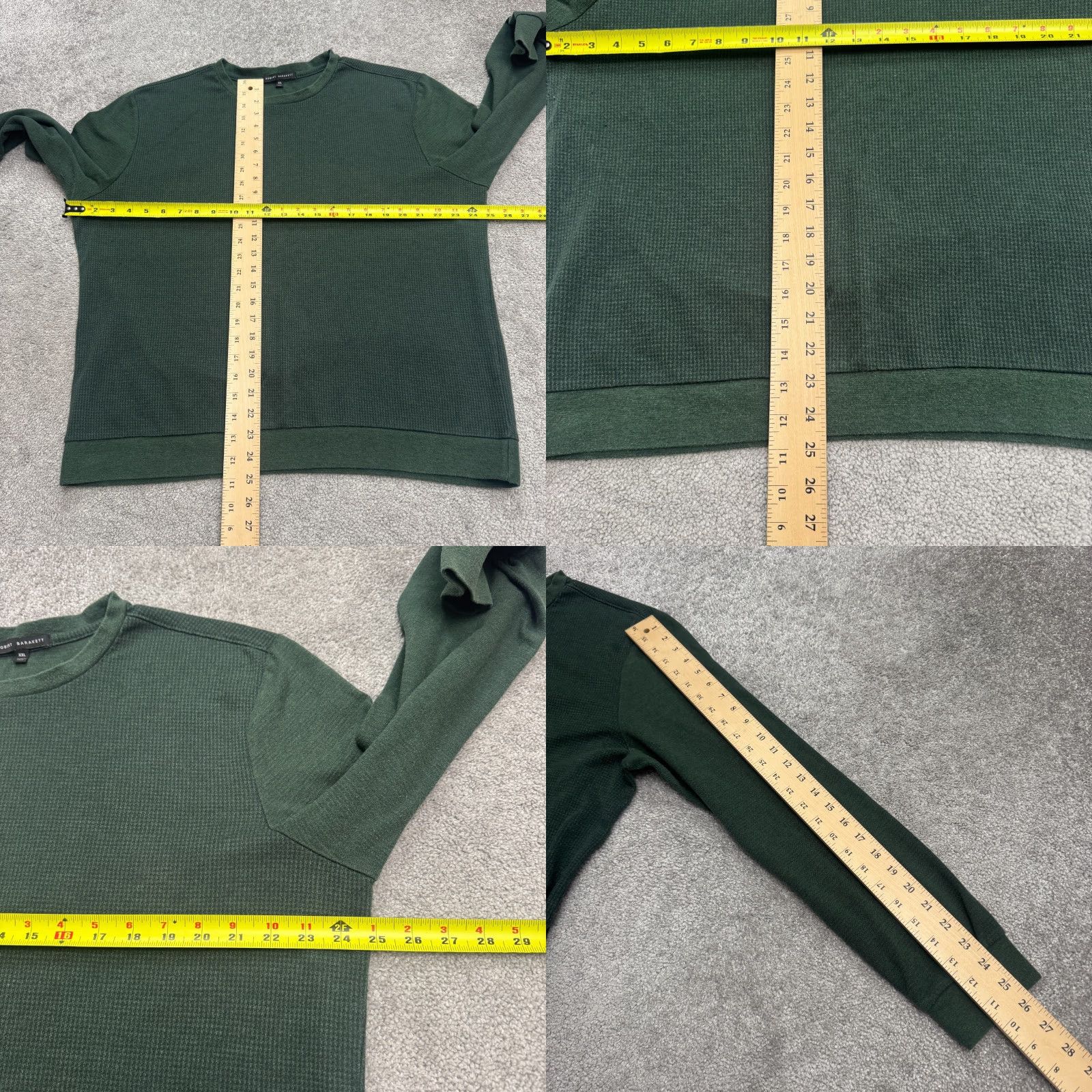 Vintage Robert Barakett Cavendish Waffle Knit Thermal Pullover Sweater Mens 2XL Green Knit Style Pullover Casual Smart Casual Classic | Men | Regular Fit Size US XXL / EU 58 / 5 - 8 Thumbnail