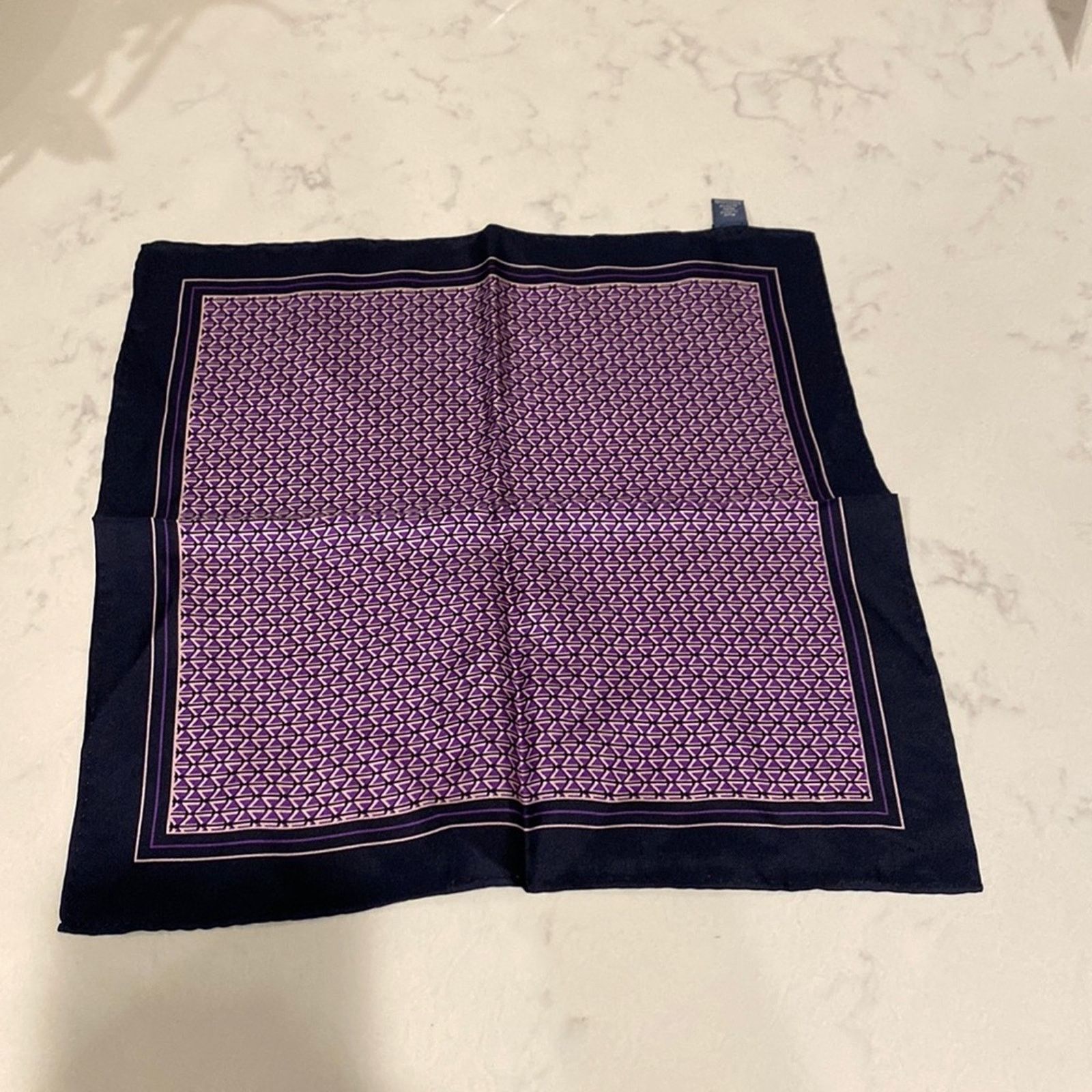 Other Ryan Seacrest Distinction purple blue pocket square silk Size ONE SIZE - 1 Thumbnail