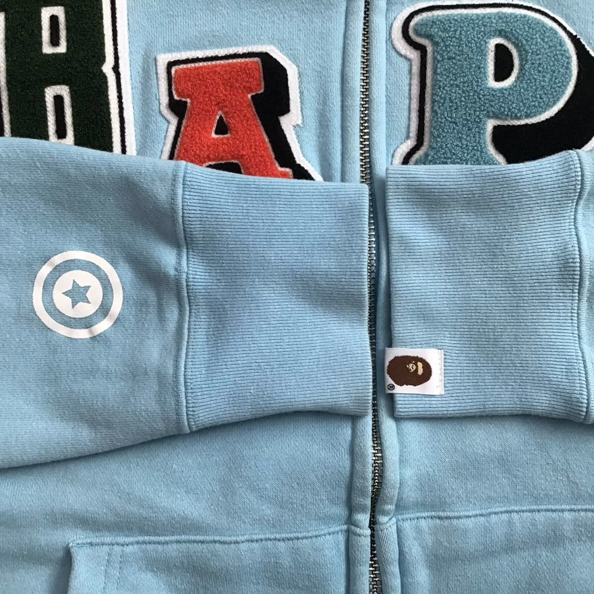 Bape BAPE logo multi fonts shark hoodie light blue a bathing ape Size US L / EU 52-54 / 3 - 7 Thumbnail