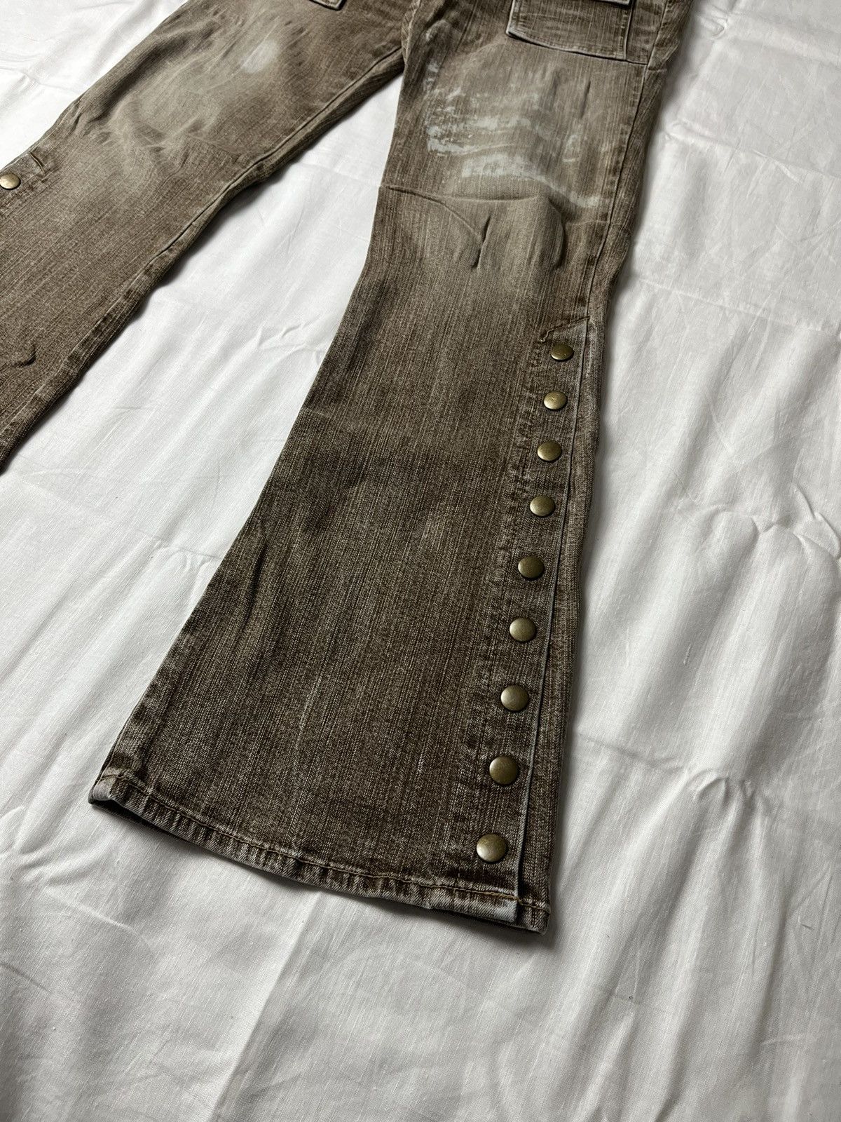 If Six Was Nine Oririn Baker Double Pocket Button Bootcut Jeans Size 28" / US 6 / IT 42 - 6 Thumbnail