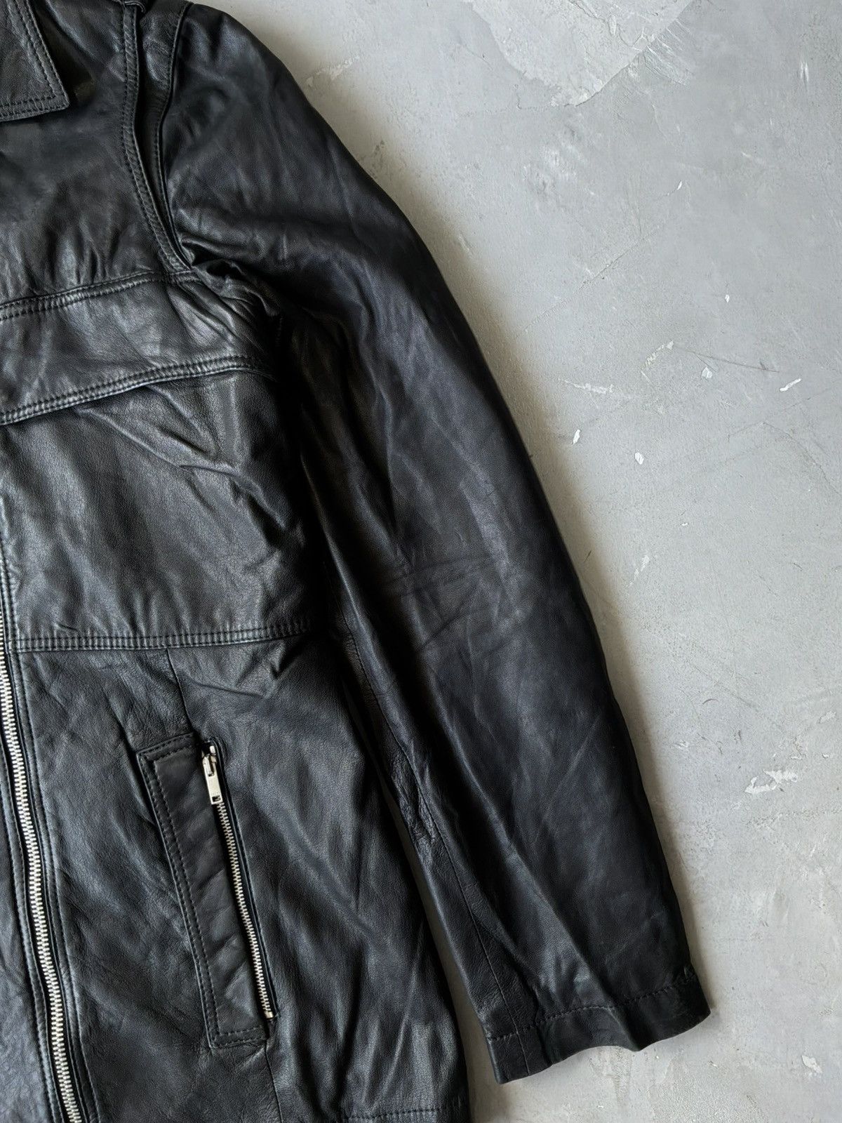 Gucci Gucci - Fridda Era Double Zip Leather Jacket Size M / US 6-8 / IT 42-44 - 4 Thumbnail