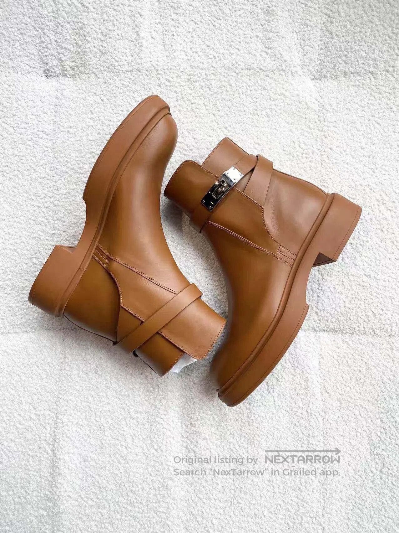 Hermes Hermes Kelly buttoned up her brown booties| Size US 6.5 / IT 36.5 - 5 Thumbnail