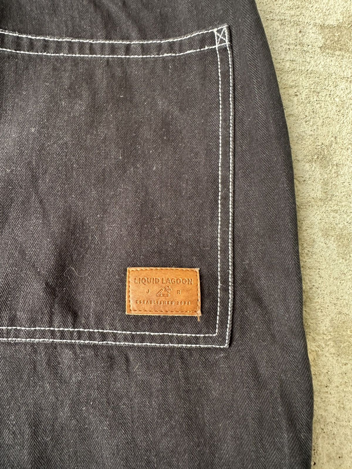 Other Black Contrast Stitch Double Knee Pants Size US 32 / EU 48 - 10 Thumbnail